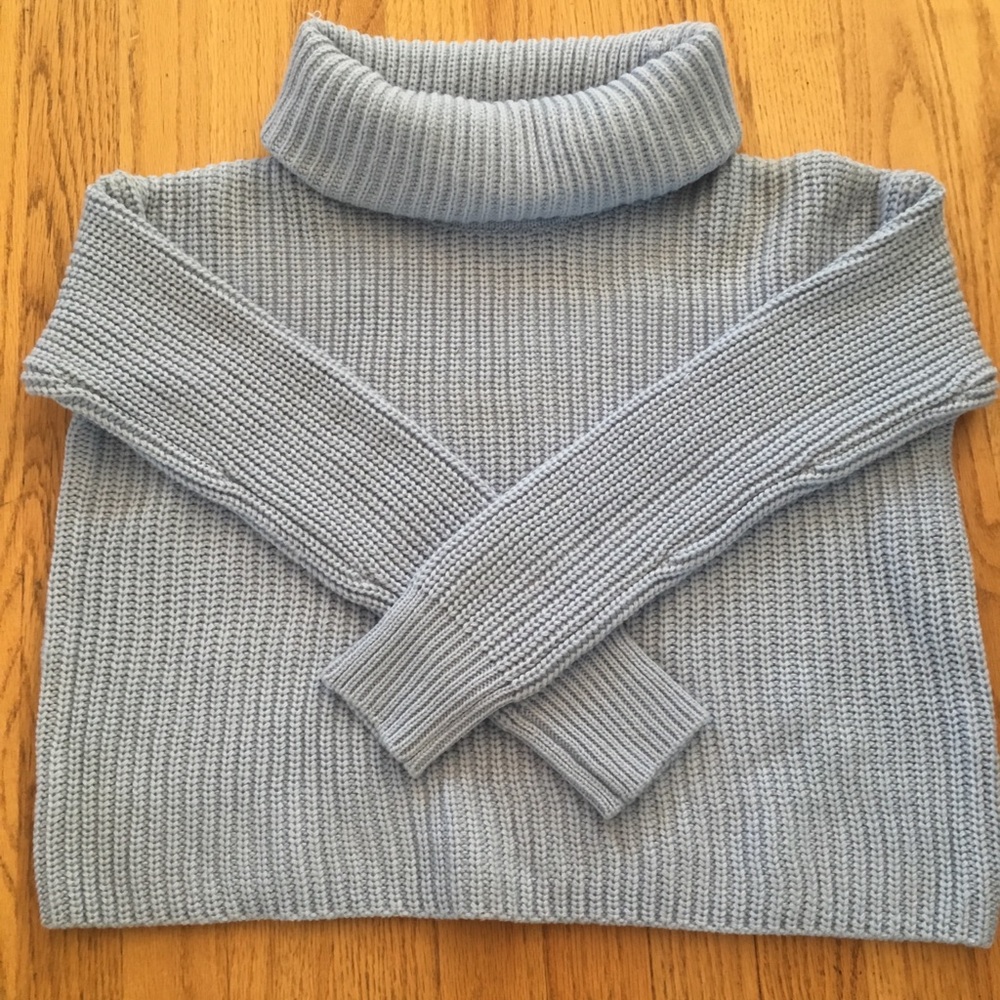 Forever 21 Baby Blue Turtleneck Sweater